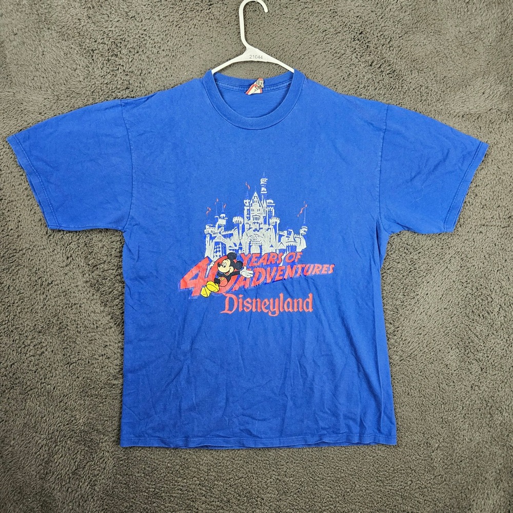 Vintage 1995 Disney Designs 40 Years of Adventures Disneyland Mickey XL Blue